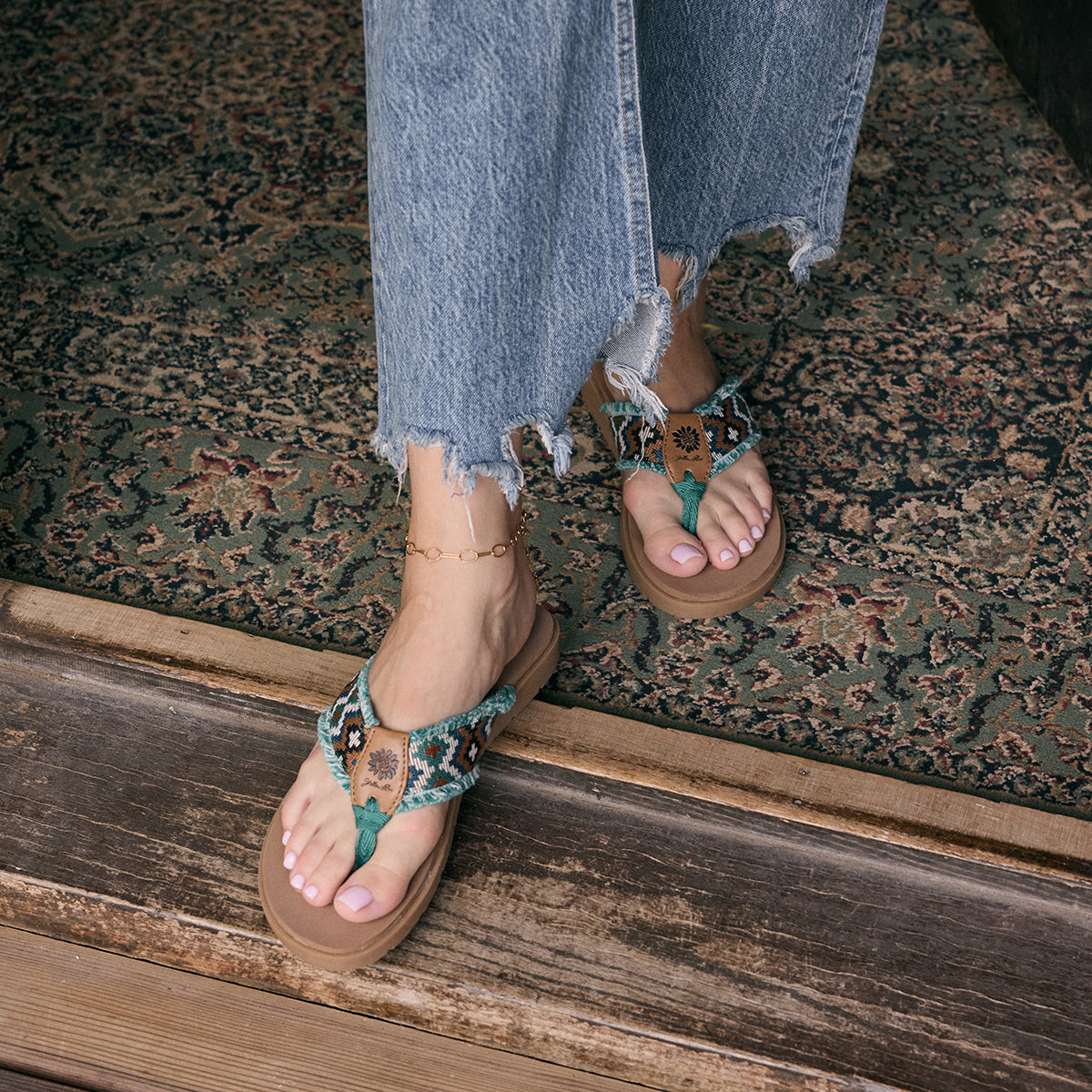 Yellow Box Footwear Fonatana Sandal - Turquoise Multi