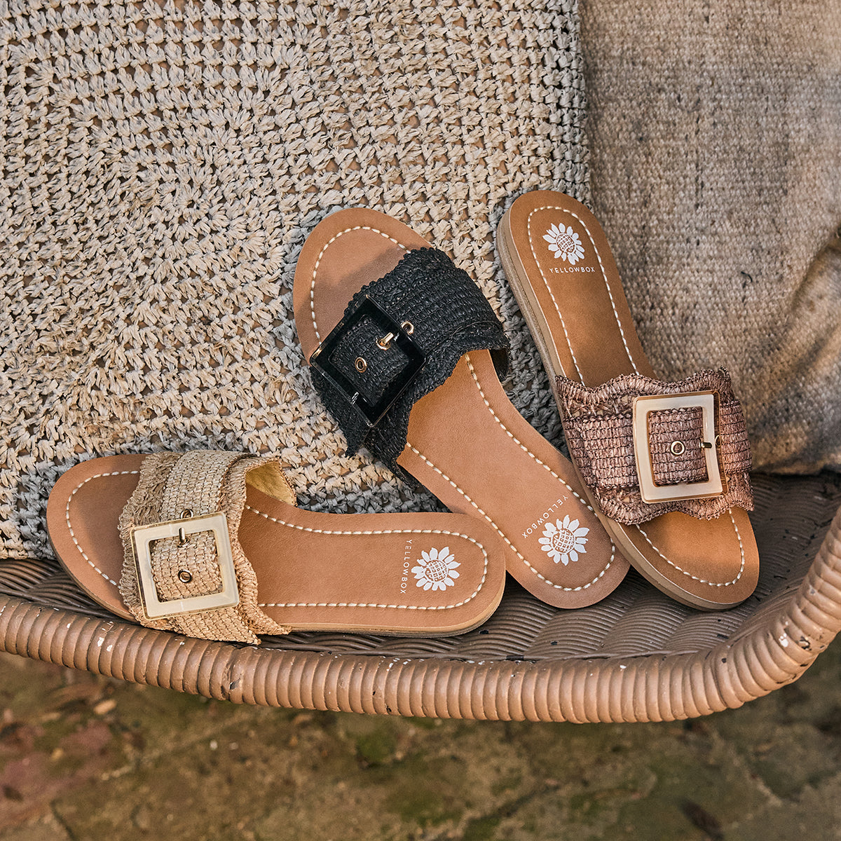 Yellow Box Footwear Hamlyn Slide Sandal - Natural