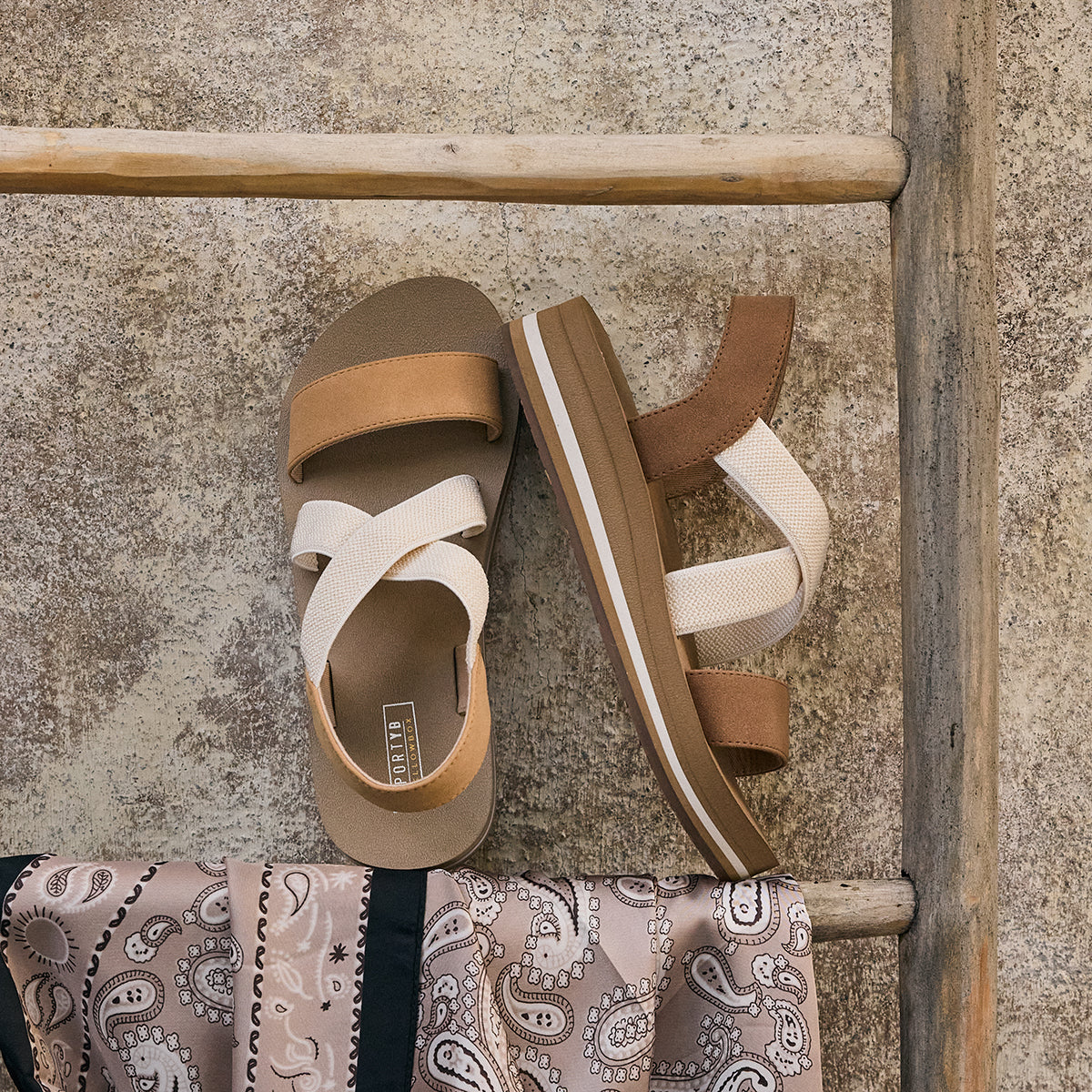 Yellow Box Footwear Manuela Flatform Sandal - Camel