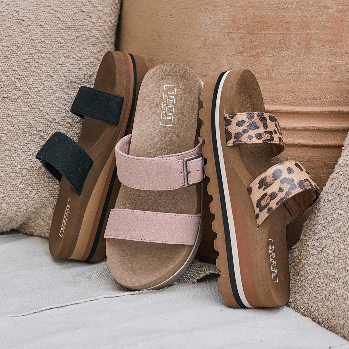 Yellow Box Footwear Catalena Flatform Sandal - Leopard