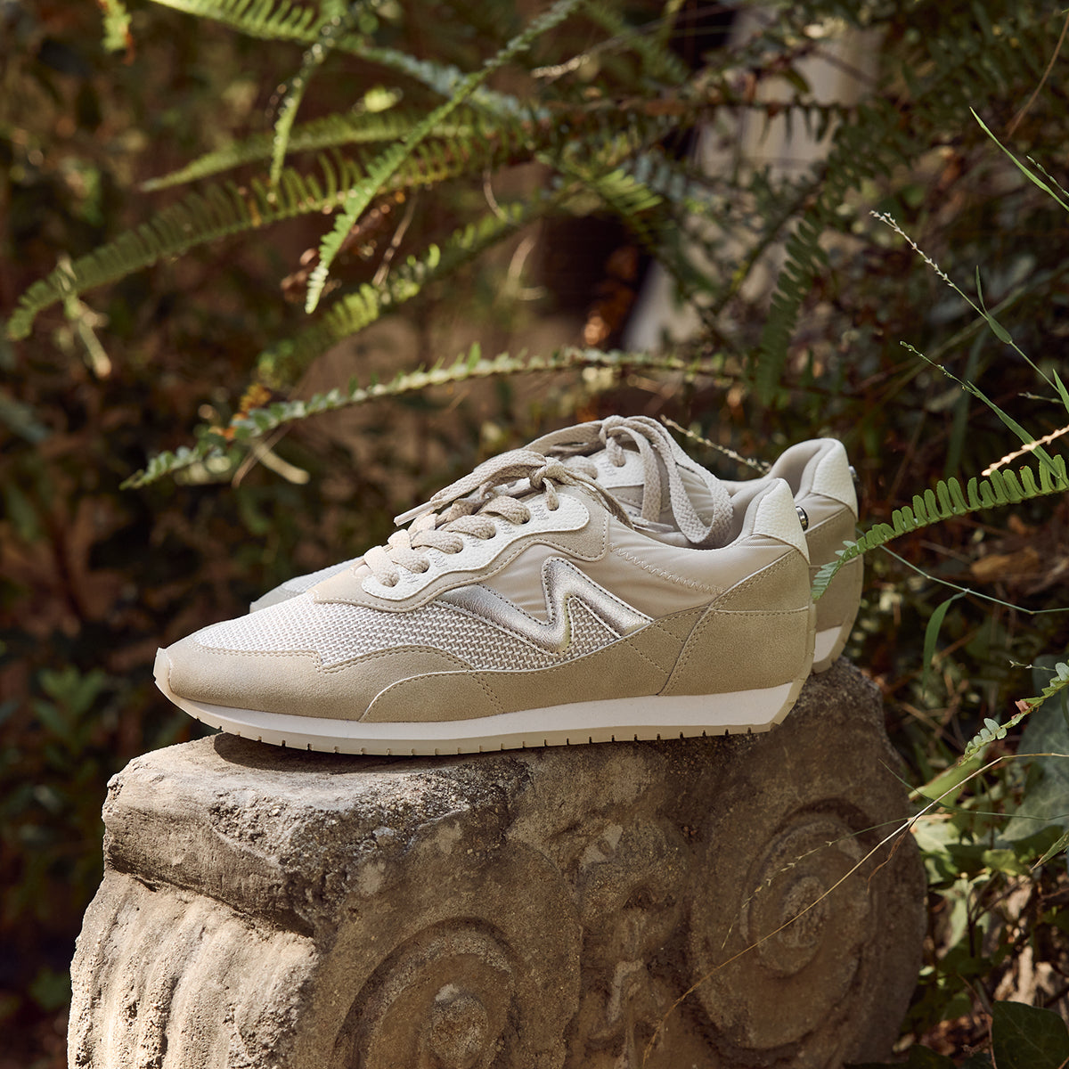 Yellow Box Footwear Accent Lace-Up Jogger - Taupe