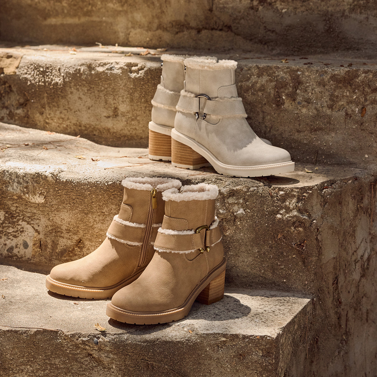 Yellow Box Footwear Bangle Shearling Bootie - Taupe