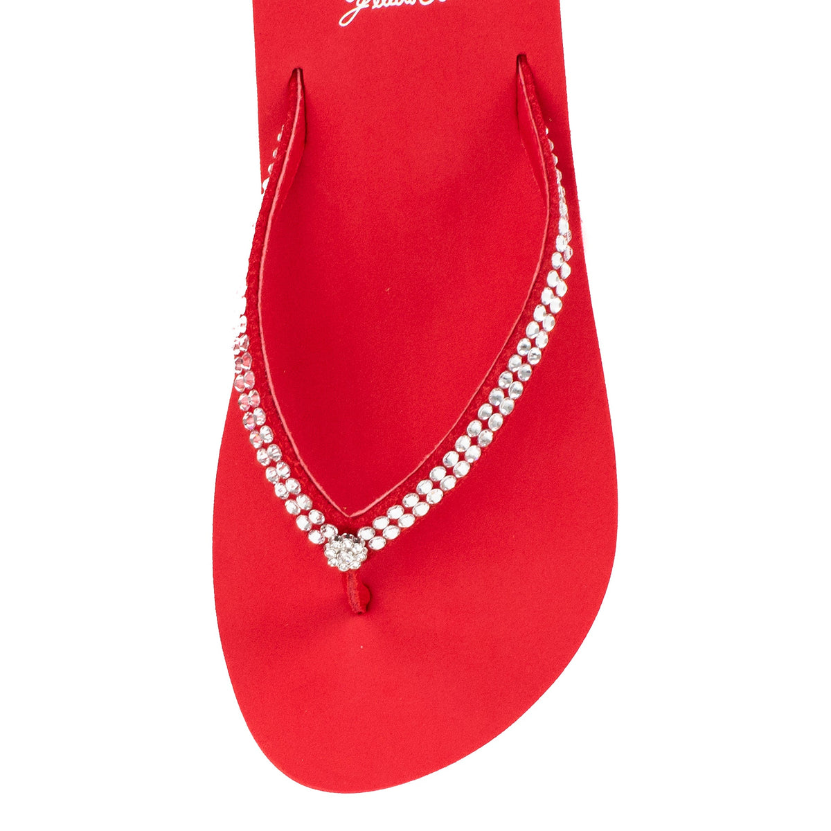 Yellow Box Footwear Jello Rhinestone Sandal - Red