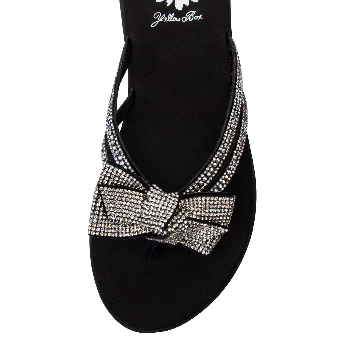 Yellow Box Footwear Donna Crystal Bow Sandal - Black