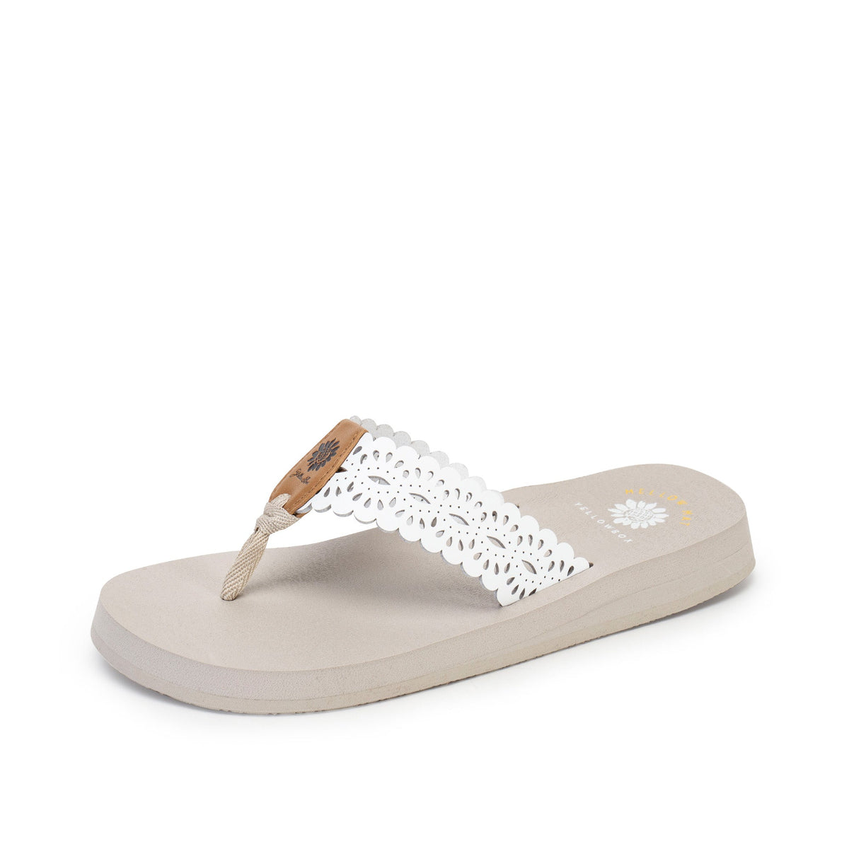 Yellow Box Footwear Navard Flip Flop - White