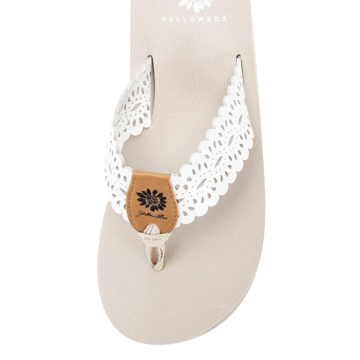 Yellow Box Footwear Navard Flip Flop - White