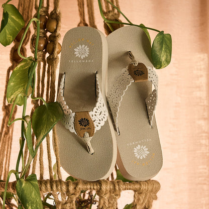 Yellow Box Footwear Navard Flip Flop - White