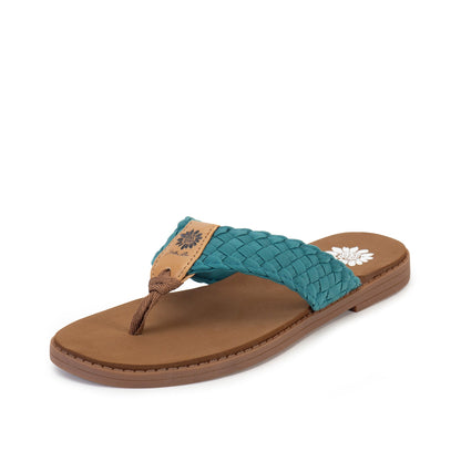 Yellow Box Footwear Irving Woven Sandal - Teal