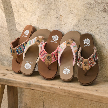 Yellow Box Footwear Flappy Sandal - Pink Multi