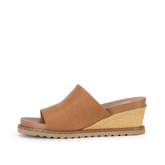 Yellow Box Footwear Marcie Wedge Sandal - Light Tan