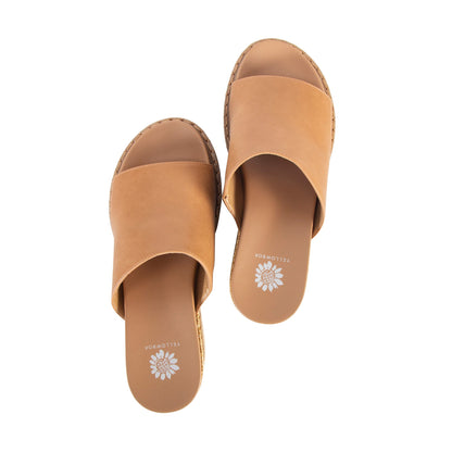 Yellow Box Footwear Marcie Wedge Sandal - Light Tan