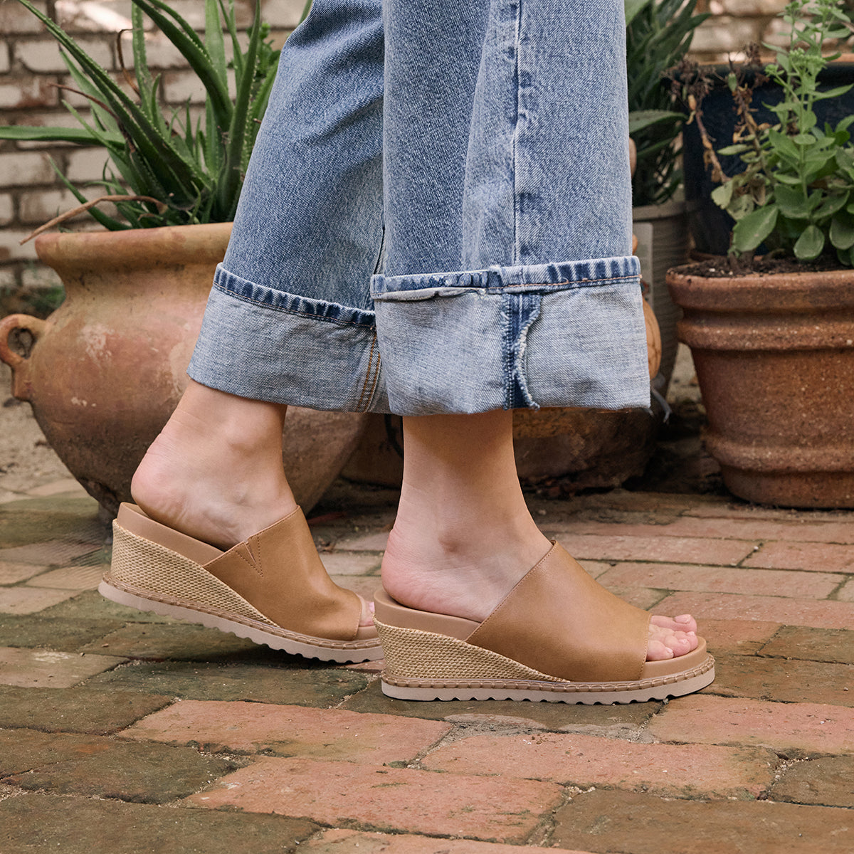 Yellow Box Footwear Marcie Wedge Sandal - Light Tan