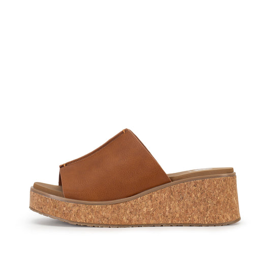 Yellow Box Footwear Vienna Cork Wedge Sandal - Tan