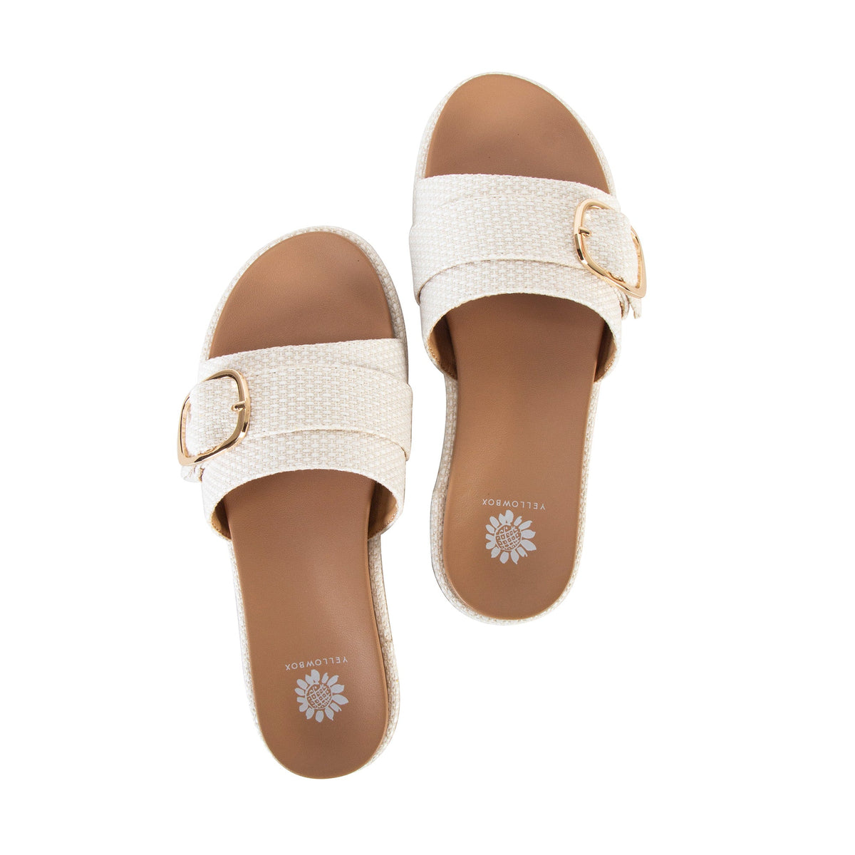 Yellow Box Footwear Alena Slide Sandal - White