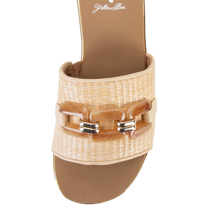 Yellow Box Footwear Gabina Wedge Sandal - Natural
