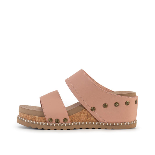 Yellow Box Footwear Alamos Cork Wedge Sandal - Blush