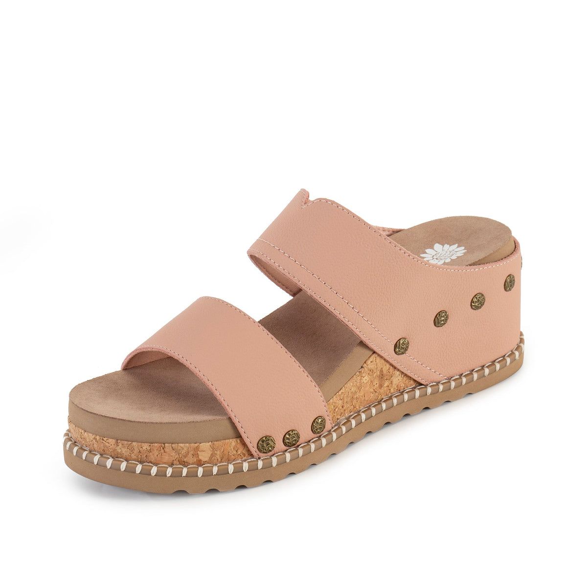 Yellow Box Footwear Alamos Cork Wedge Sandal - Blush