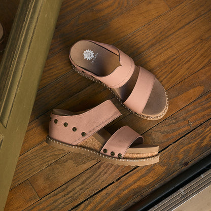 Yellow Box Footwear Alamos Cork Wedge Sandal - Blush