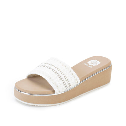 Yellow Box Footwear Guida Slide Sandal - White