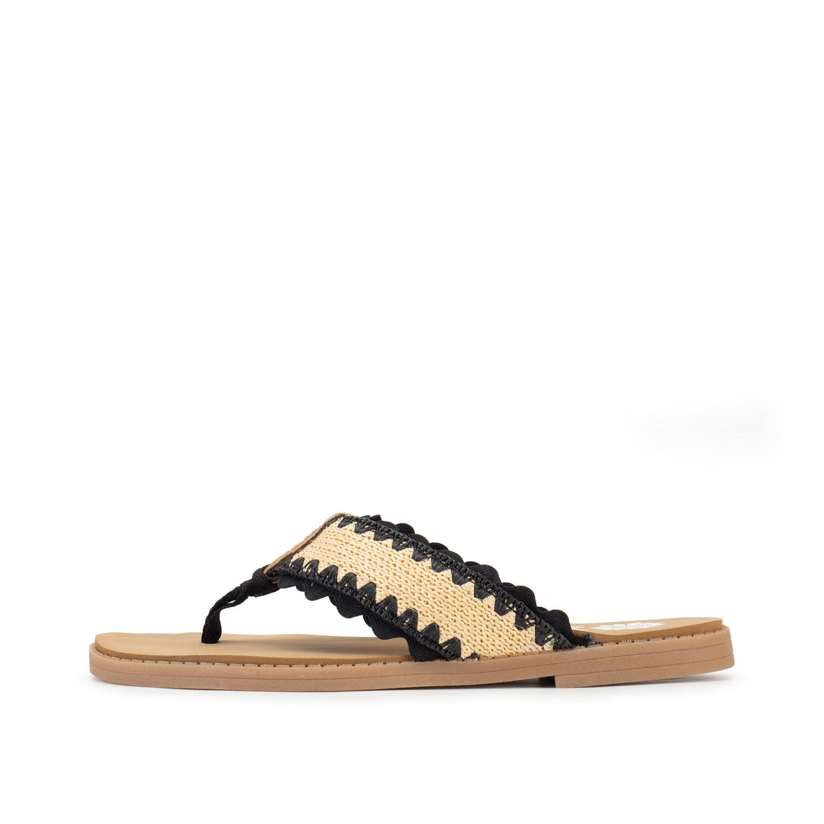 Yellow Box Footwear Irina Raffia sandal - Black Natural