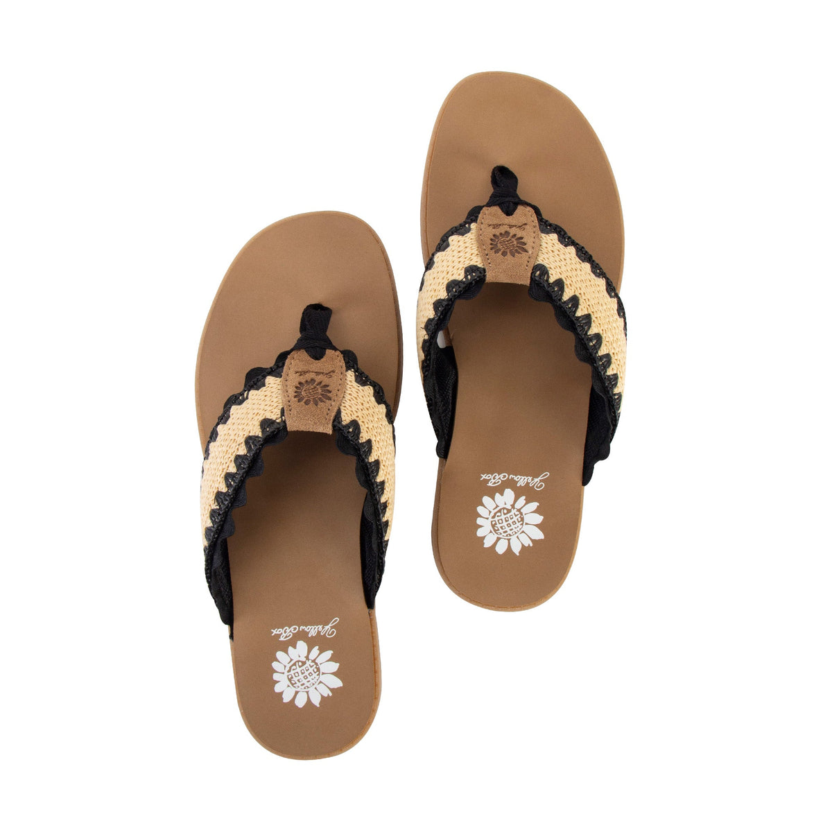 Yellow Box Footwear Irina Raffia sandal - Black Natural