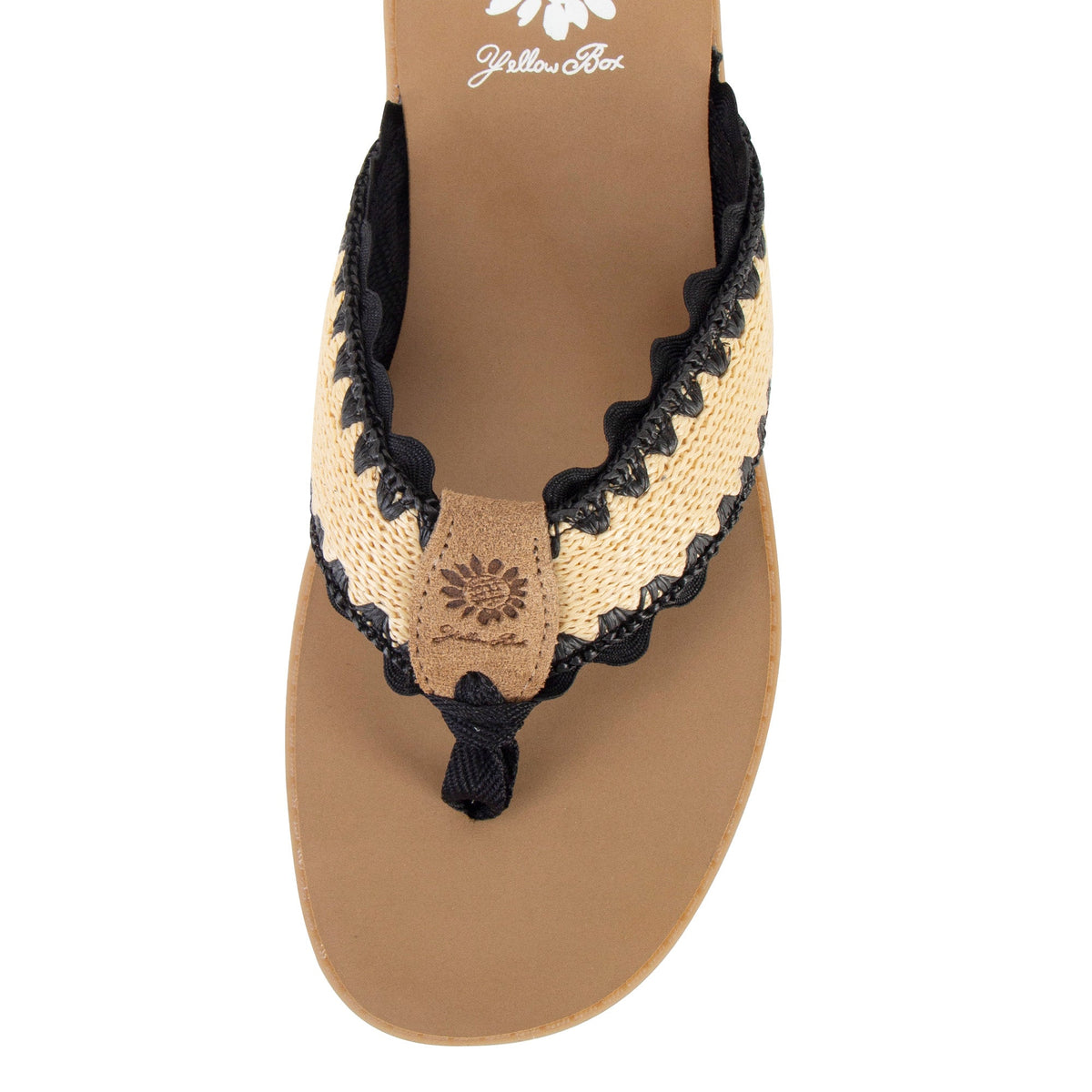 Yellow Box Footwear Irina Raffia sandal - Black Natural