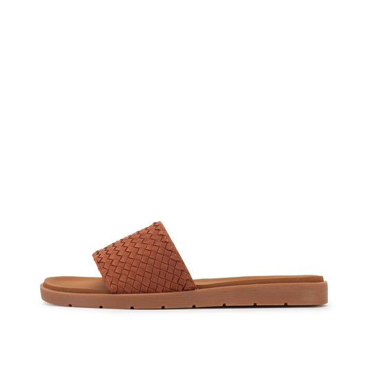 Yellow Box Footwear Fenny Woven Slide Sandal - Tan