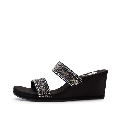 Yellow Box Footwear Sublime Wedge Sandal - Black