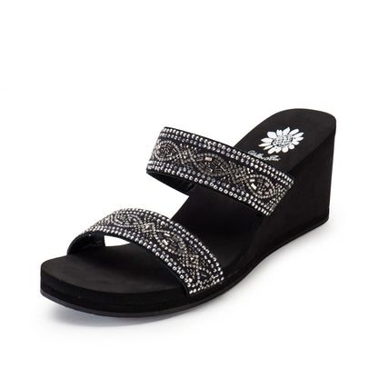 Yellow Box Footwear Sublime Wedge Sandal - Black