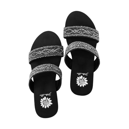 Yellow Box Footwear Sublime Wedge Sandal - Black