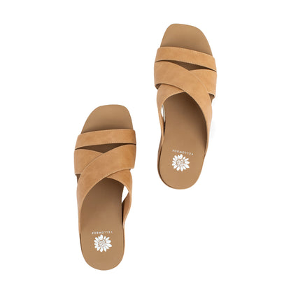 Yellow Box Footwear Chela Crossband Wedge Sandal - Sand