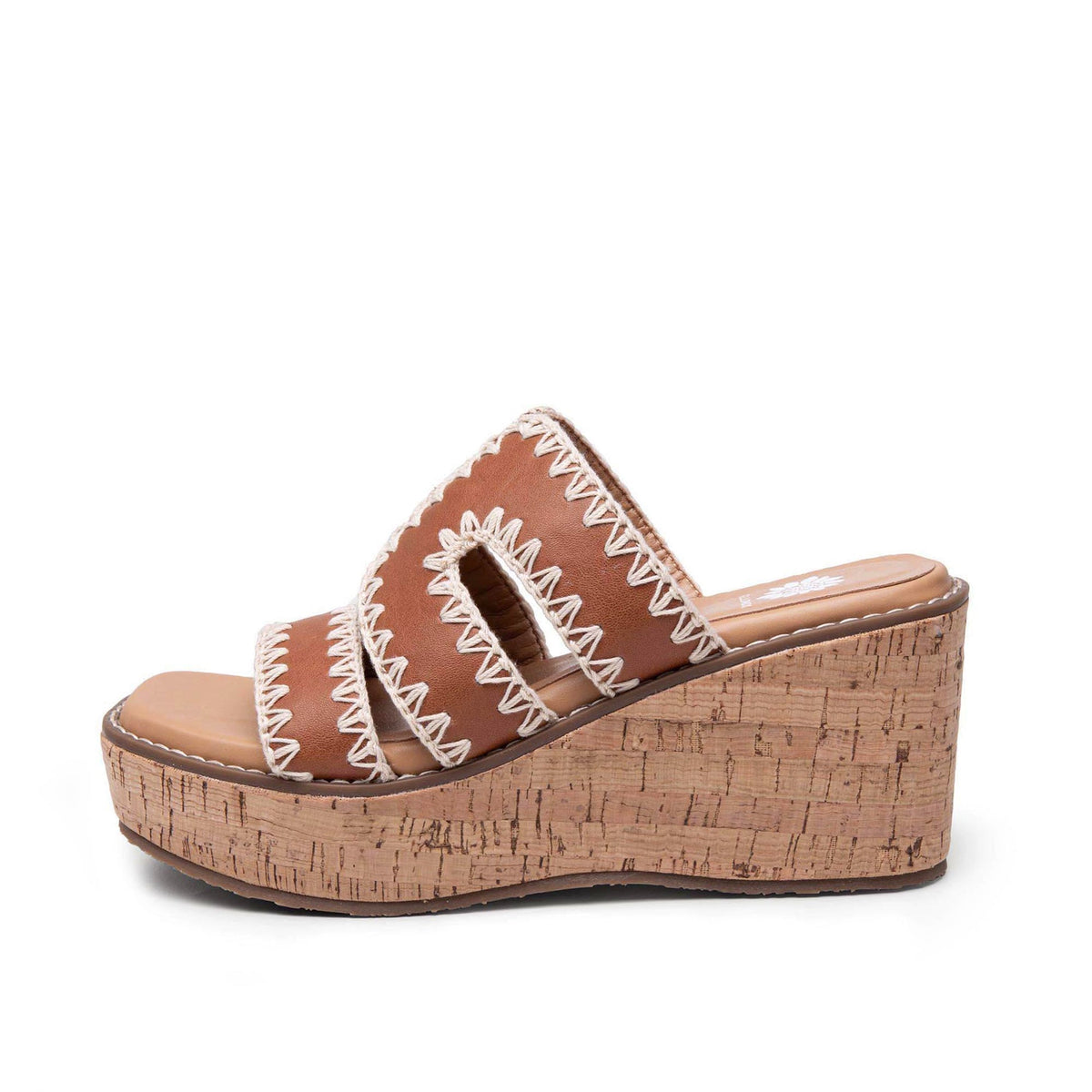 Yellow Box Footwear Tracie Cork Wedge Sandal - Tan