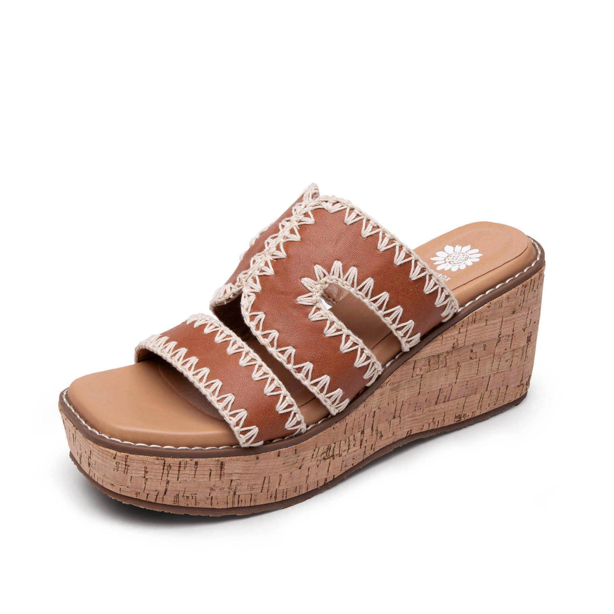 Yellow Box Footwear Tracie Cork Wedge Sandal - Tan