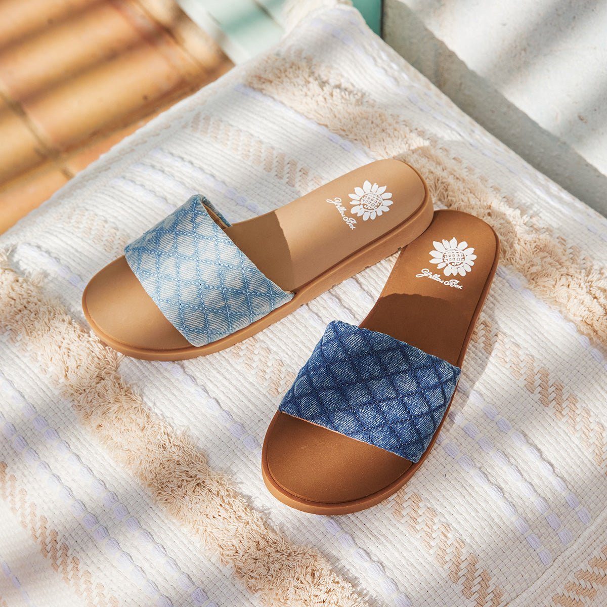 Yellow Box Footwear Fitzy Slide Sandal - Light Denim