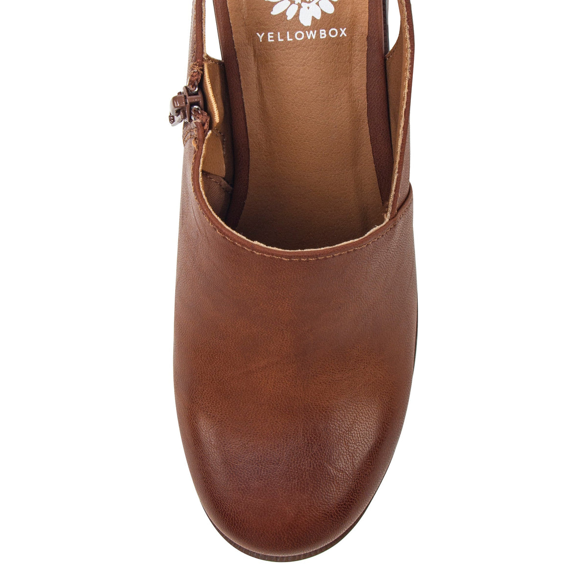 Yellow Box Footwear Laine Slingback Heel Clog - Chestnut