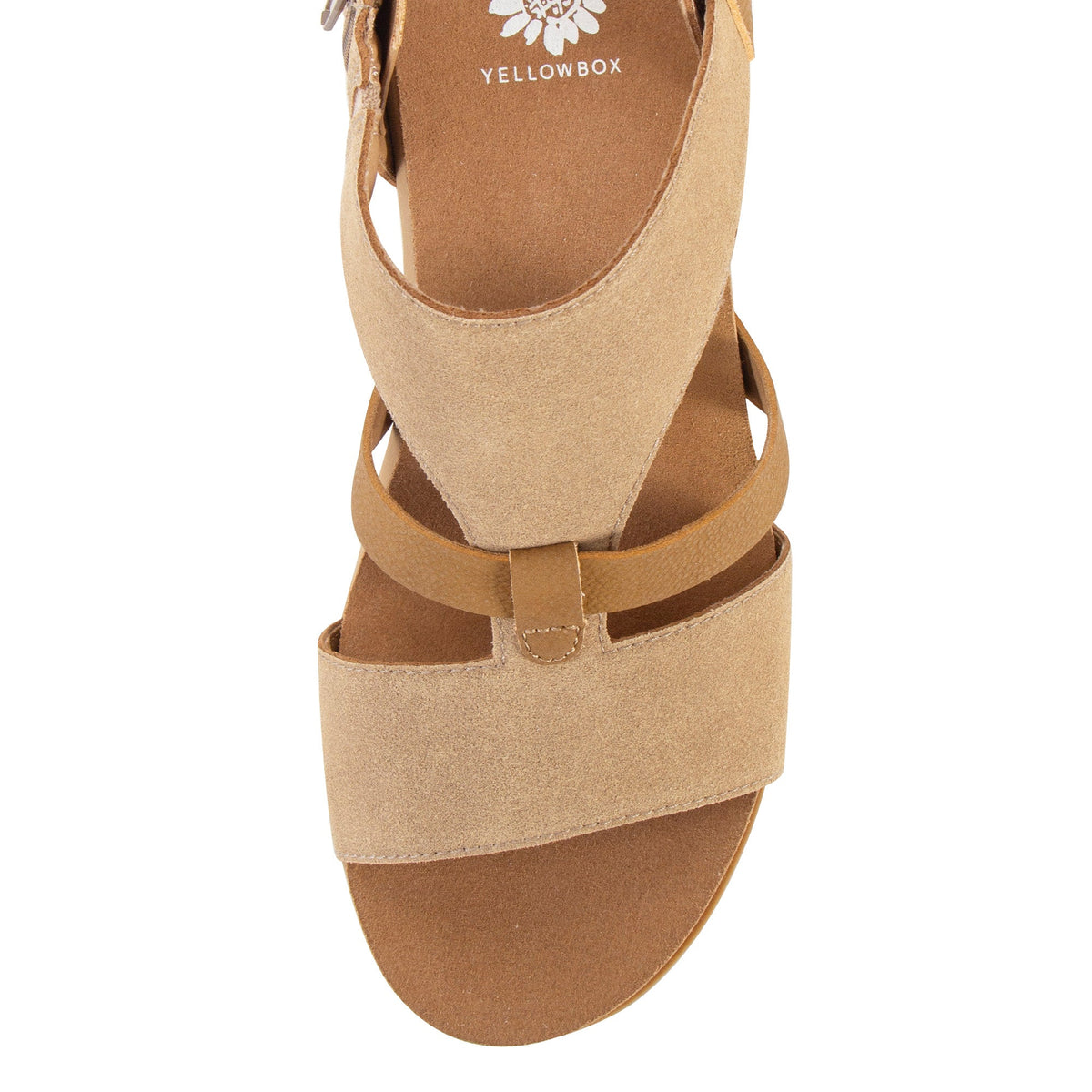 Yellow Box Footwear Adris Cork Wedge Sandal - Taupe
