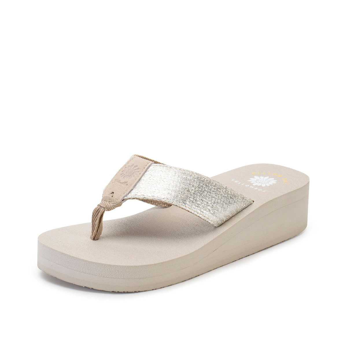 Yellow Box Footwear Leyla Wedge Sandal - Ivory