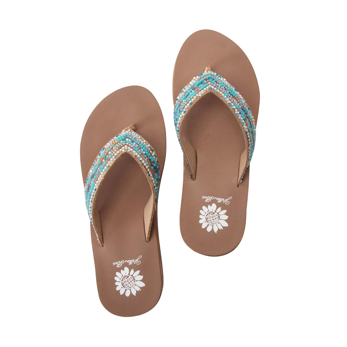 Yellow Box Footwear Sari Wedge Sandal - Emerald Multi