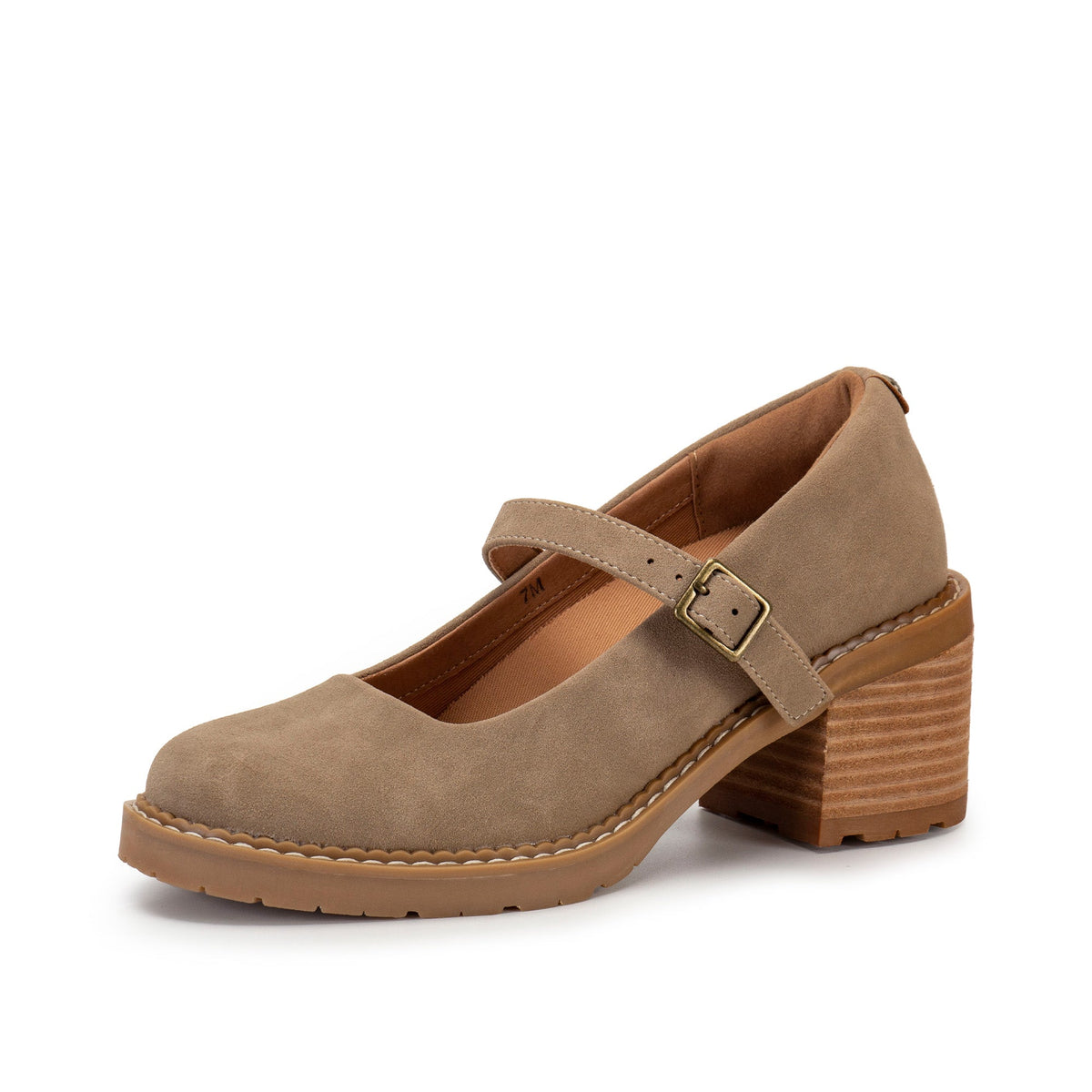 Yellow Box Footwear Bedford Heeled Mary Jane - Taupe