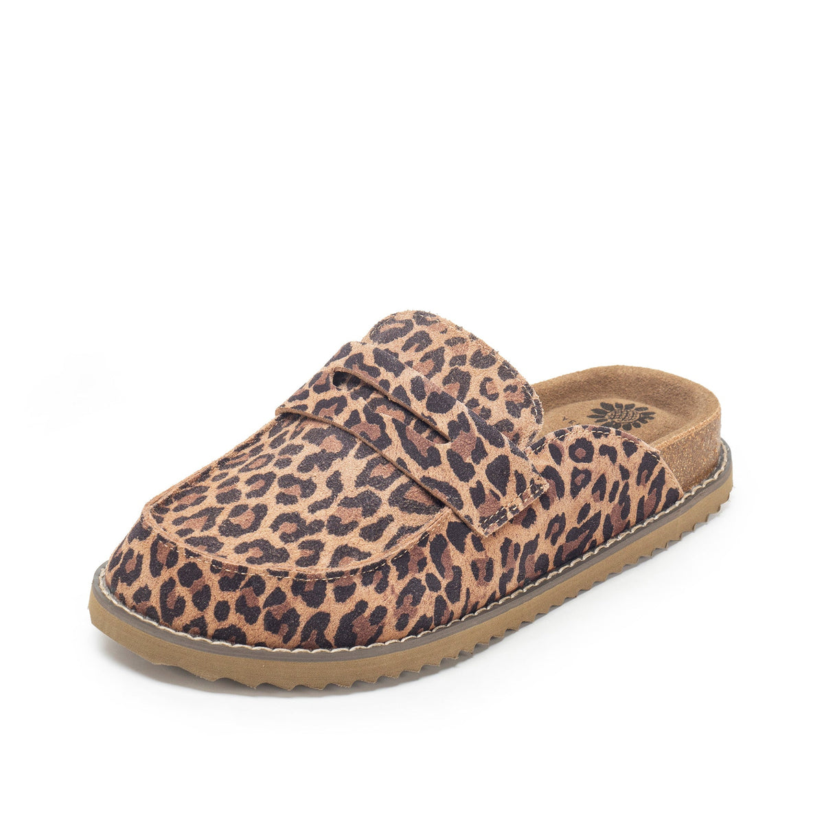 Yellow Box Footwear Mila Suede Loafer Mule Clog - Leopard