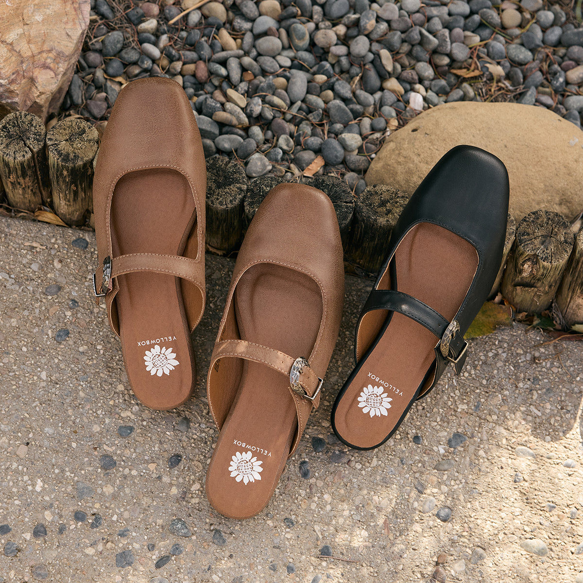 Yellow Box Footwear Calabar Mary-Jane Mule - Taupe