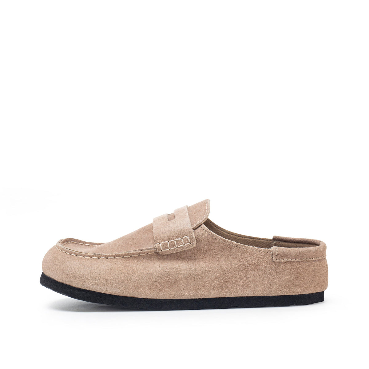 Yellow Box Footwear Monina Suede Penny Loafer Clog - Sand