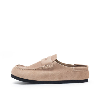 Yellow Box Footwear Monina Suede Penny Loafer Clog - Sand