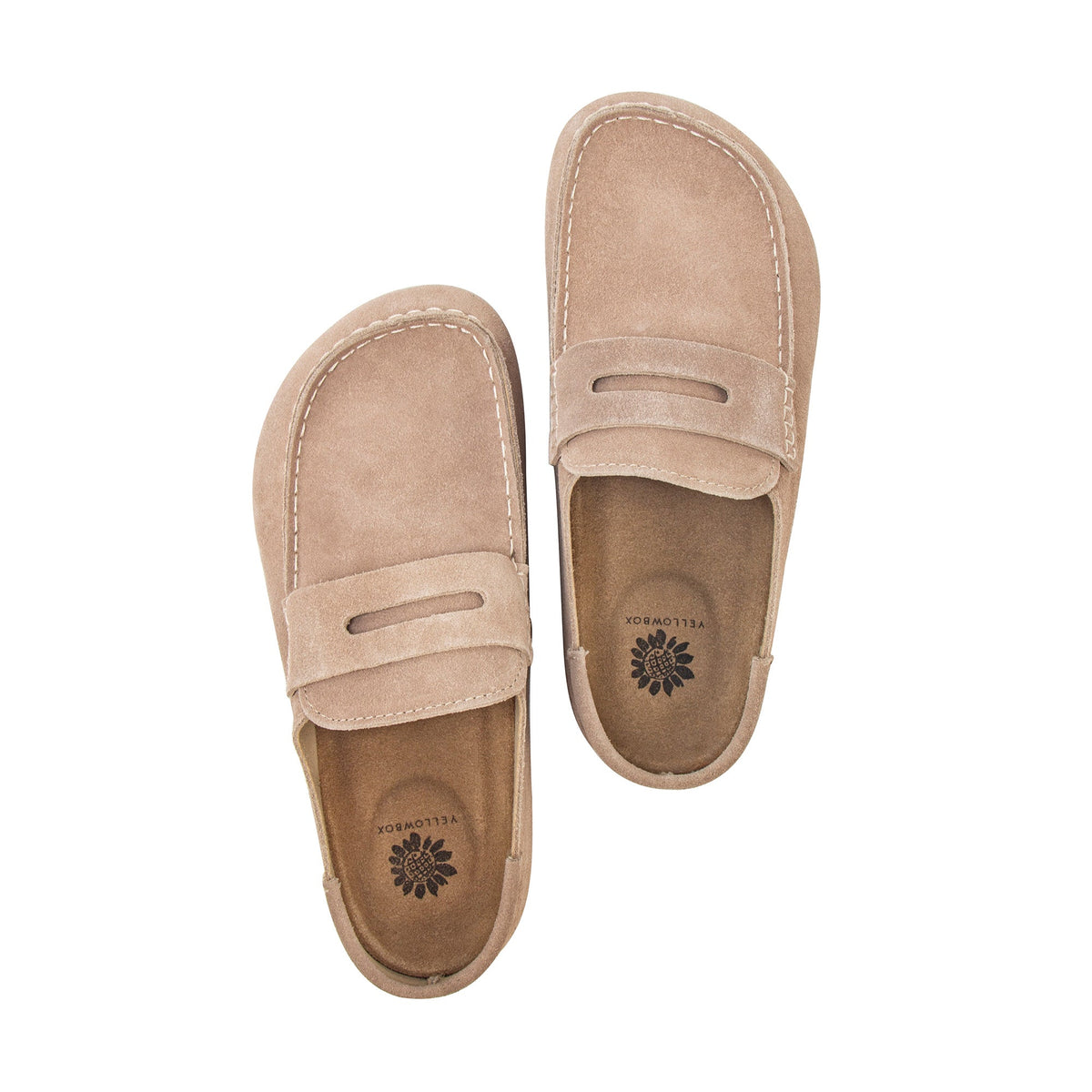 Yellow Box Footwear Monina Suede Penny Loafer Clog - Sand
