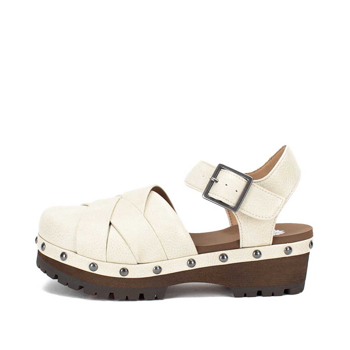 Yellow Box Footwear Rethel Flatform Clog - Bone