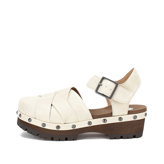 Yellow Box Footwear Rethel Flatform Clog - Bone