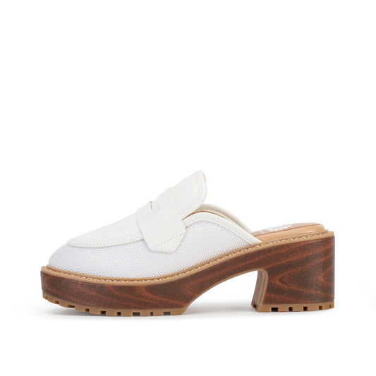 Yellow Box Footwear Barclay Penny-Loafer Clog - White