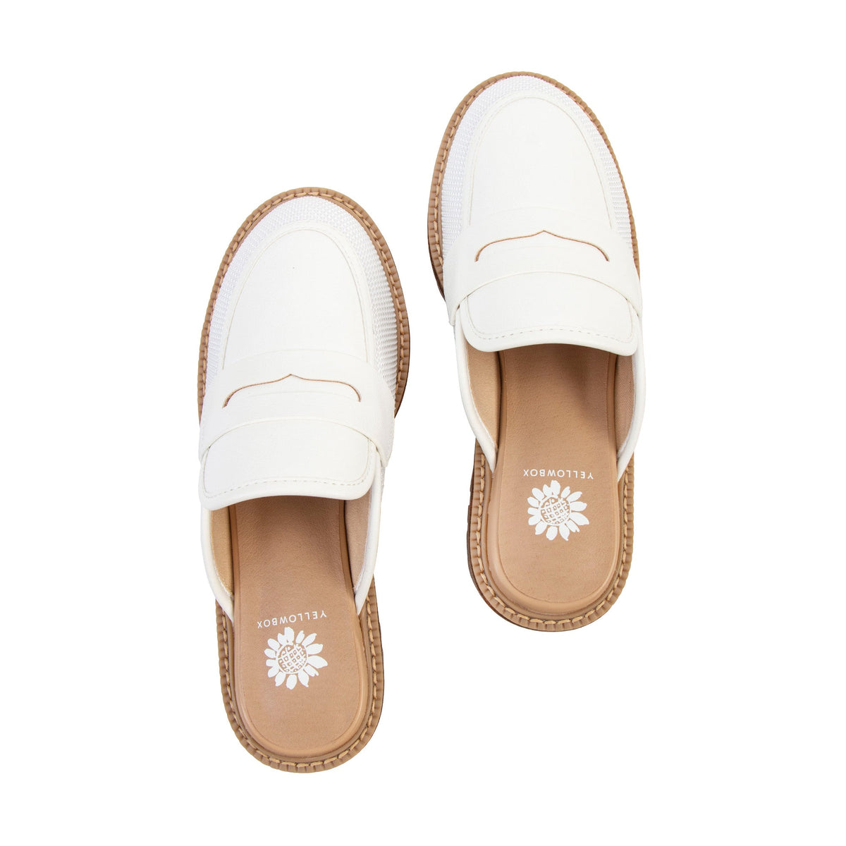 Yellow Box Footwear Barclay Penny-Loafer Clog - White