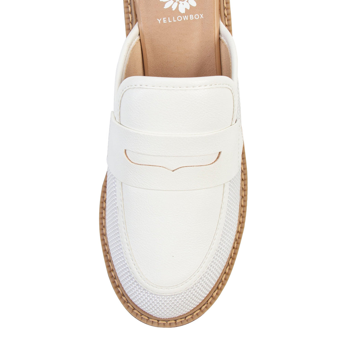 Yellow Box Footwear Barclay Penny-Loafer Clog - White