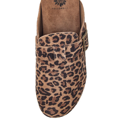 Yellow Box Footwear Mulani Suede Wedge Clog - Leopard